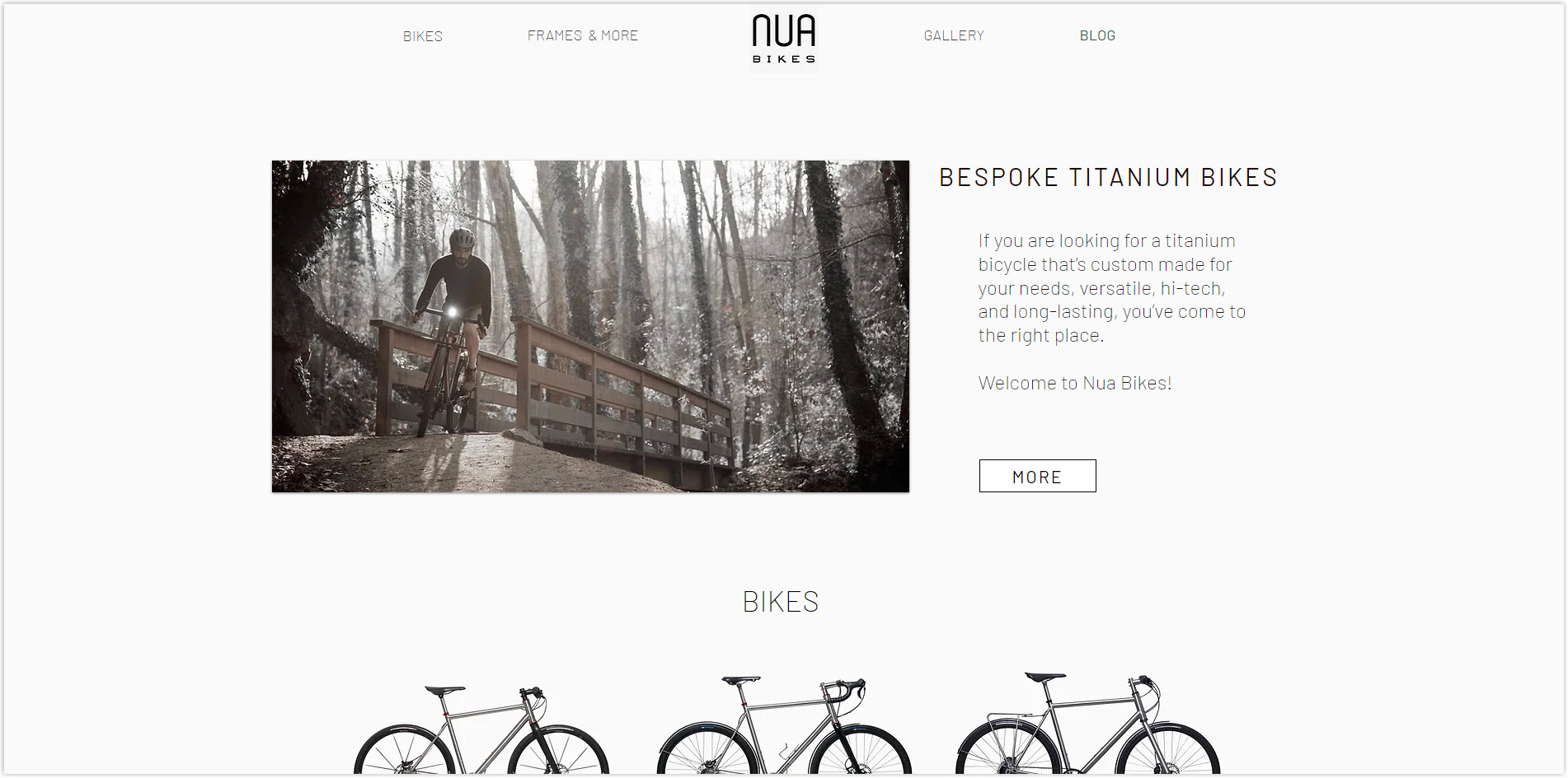 Nuabikes website