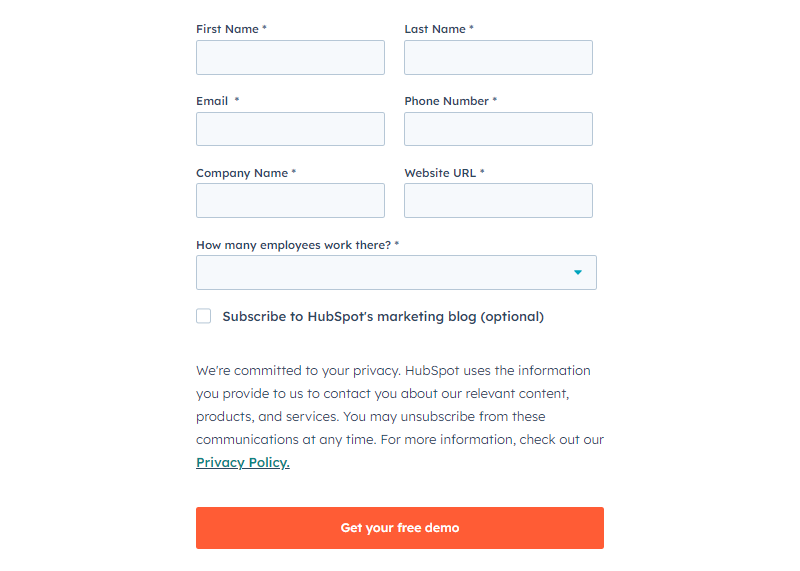 Choose the color for the form CTA button 