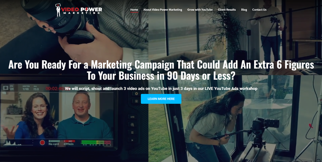 Sale landing page - Videopower example