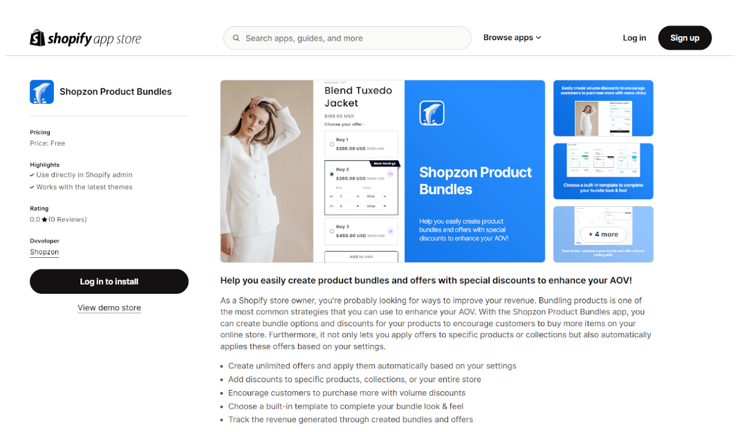 Install Shopzon Product Bundles