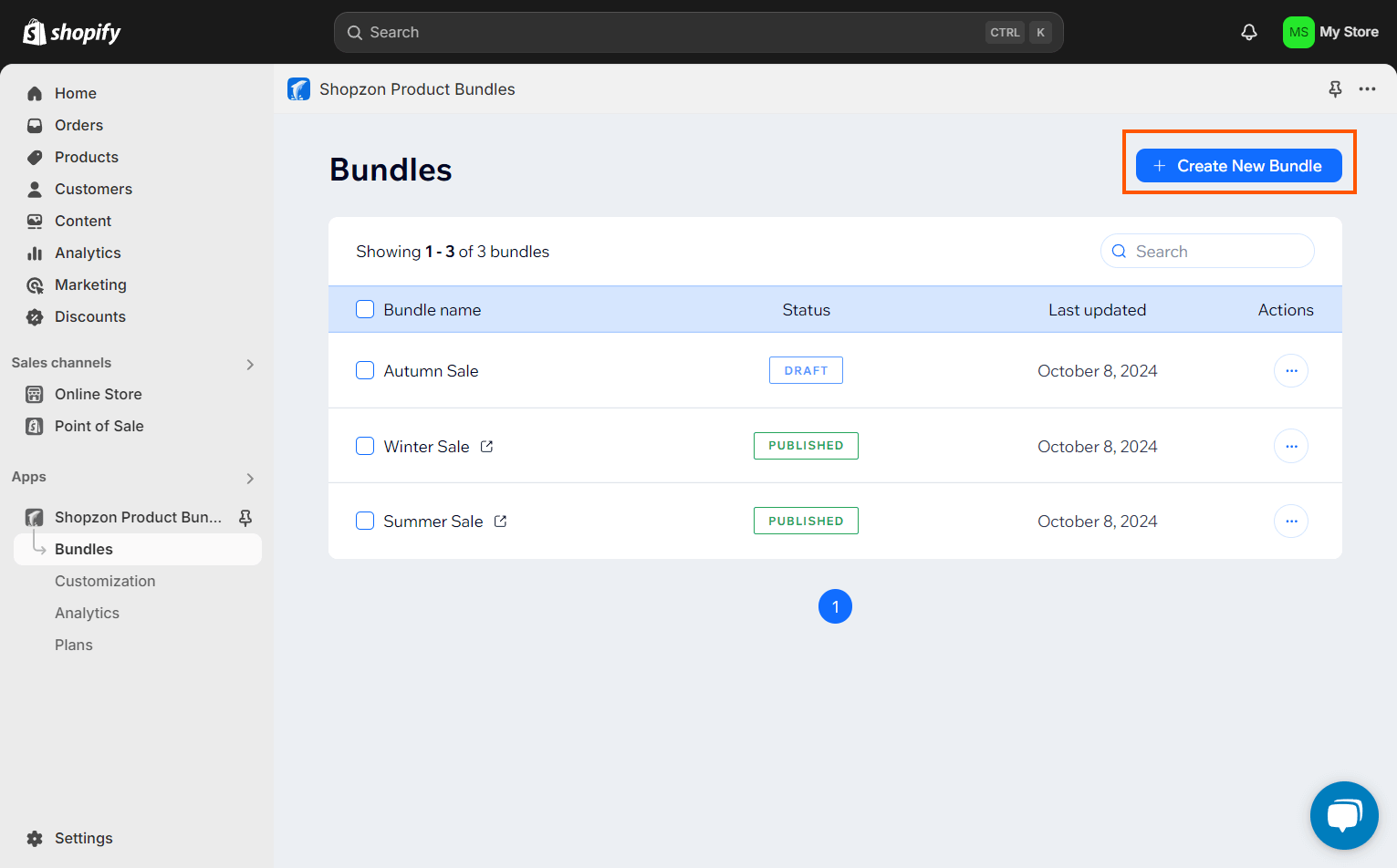 Create new bundle