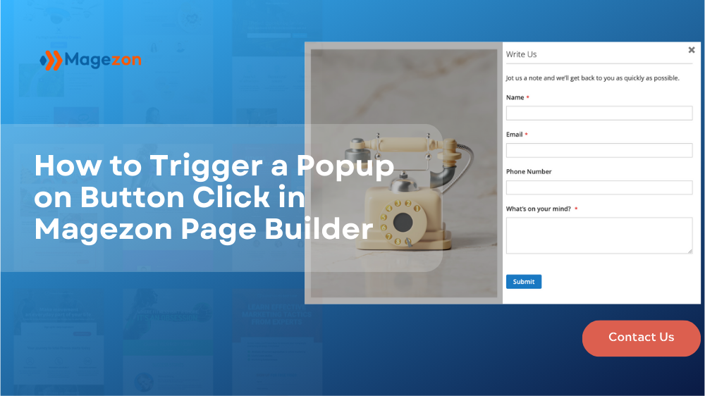 How to Trigger a Popup on Button Click in Magezon Page Builder
