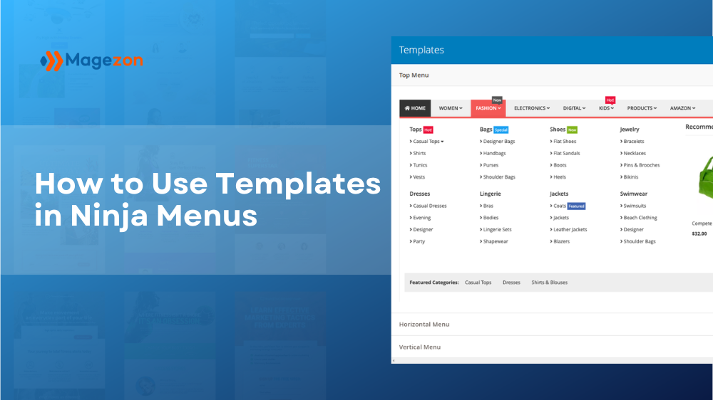 How to use templates in Ninja Menus